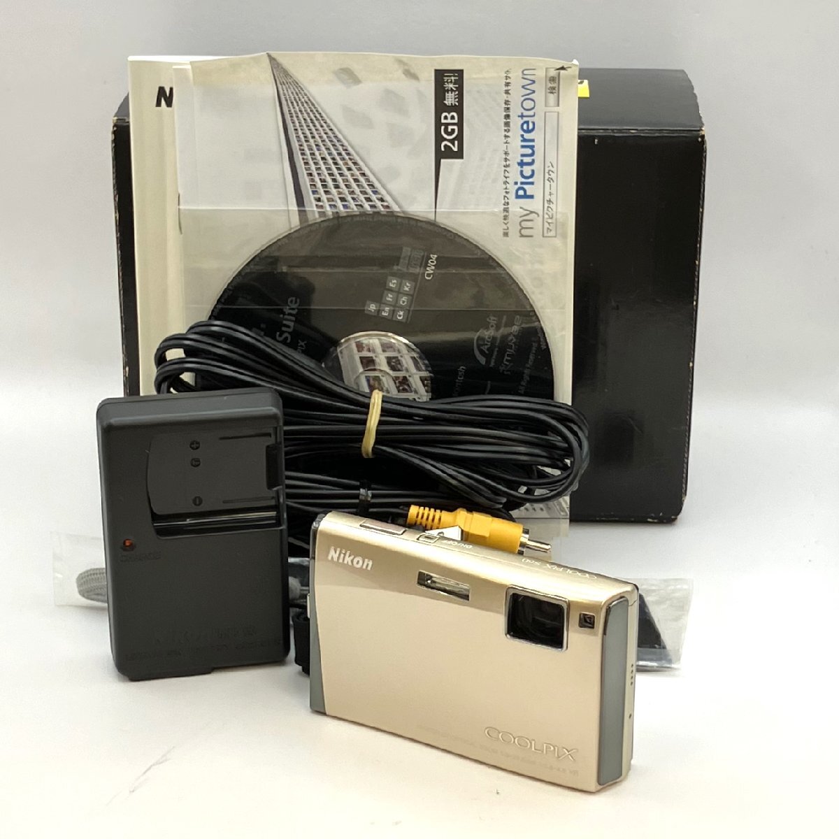 1円～/Nikon/ニコン/COOLPIX/クールピクス/S60/箱・付属品付/デジカメ/コンパクトデジタルカメラ/通電確認済/シャッターOK/ジャンク/K097