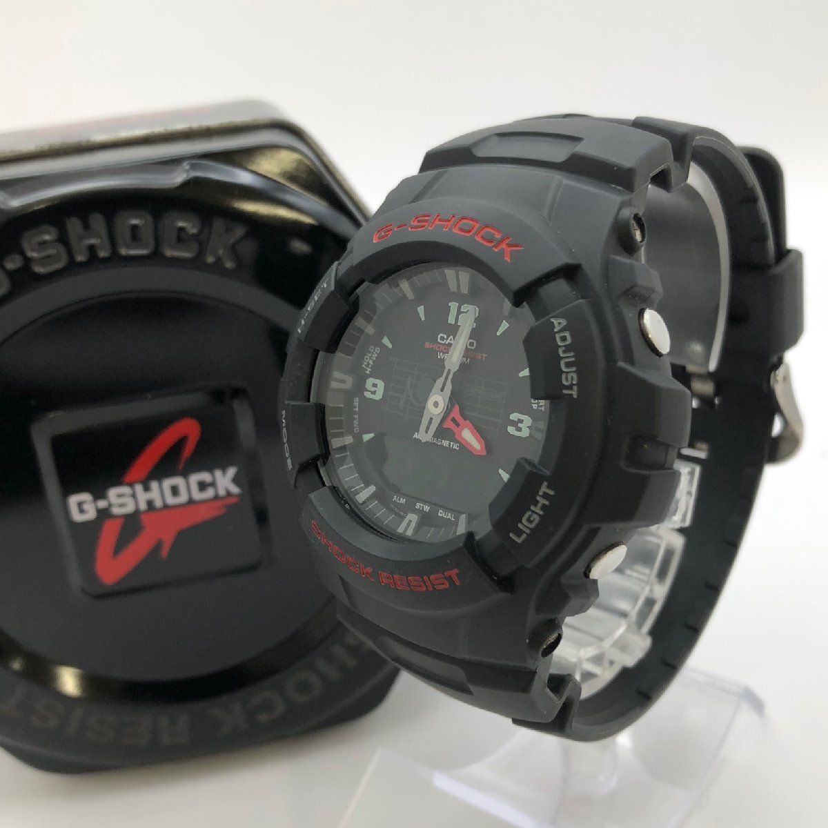 CASIO/カシオ/G-SHOCK/Gショック/5158/G-100/デジアナ/ブラックカラー/20BAR/箱付/クォーツ/メンズ腕時計/稼動品/ジャンク/S101