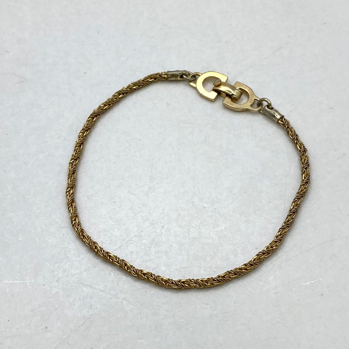 Christian Dior/クリスチャンディオール/CD/ゴールドカラー/ブレスレット/アクセサリー/ブランド/H068