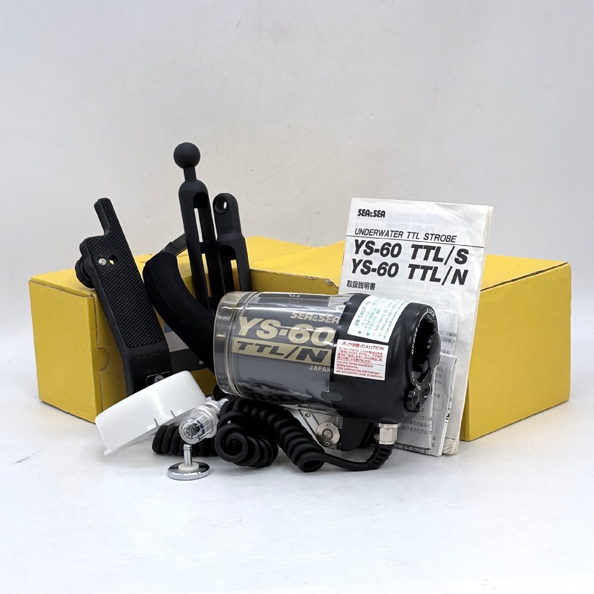 1円～/SEA＆SEA/シーアンドシー/YS-60/TTL/N/箱・付属品付/水中用/フラッシュ/ストロボ/アクセサリー/通電確認済/ジャンク/X049