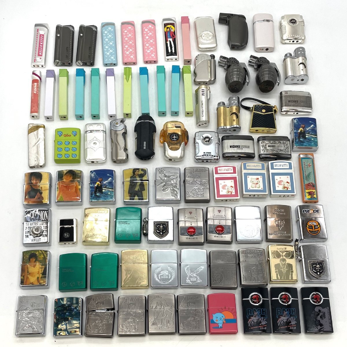 1円～/ルパン三世/あしたのジョー/キティ/etc.../81点/まとめ/ガス/オイル/ライター/煙草/喫煙具/アンティーク/ヴィンテージ/ジャンク/Y046