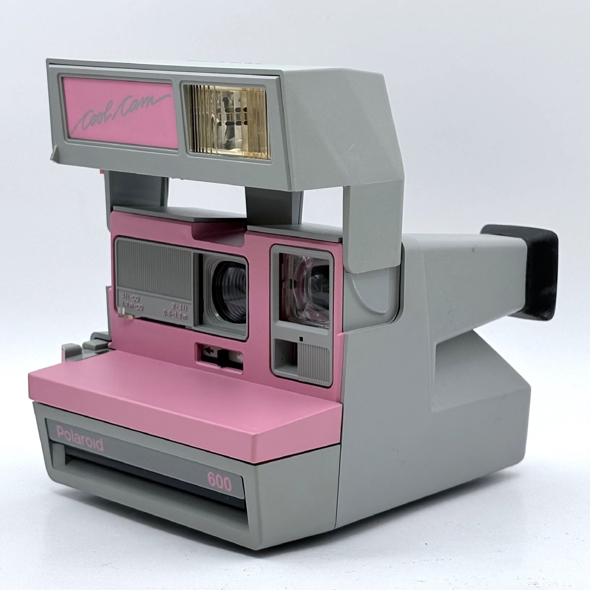 POLAROID/ポラロイド/Cool Cam/600/グレー×ピンクカラー/ストロボ内蔵/フィルムカメラ/インスタント/カメラ/ジャンク/X051