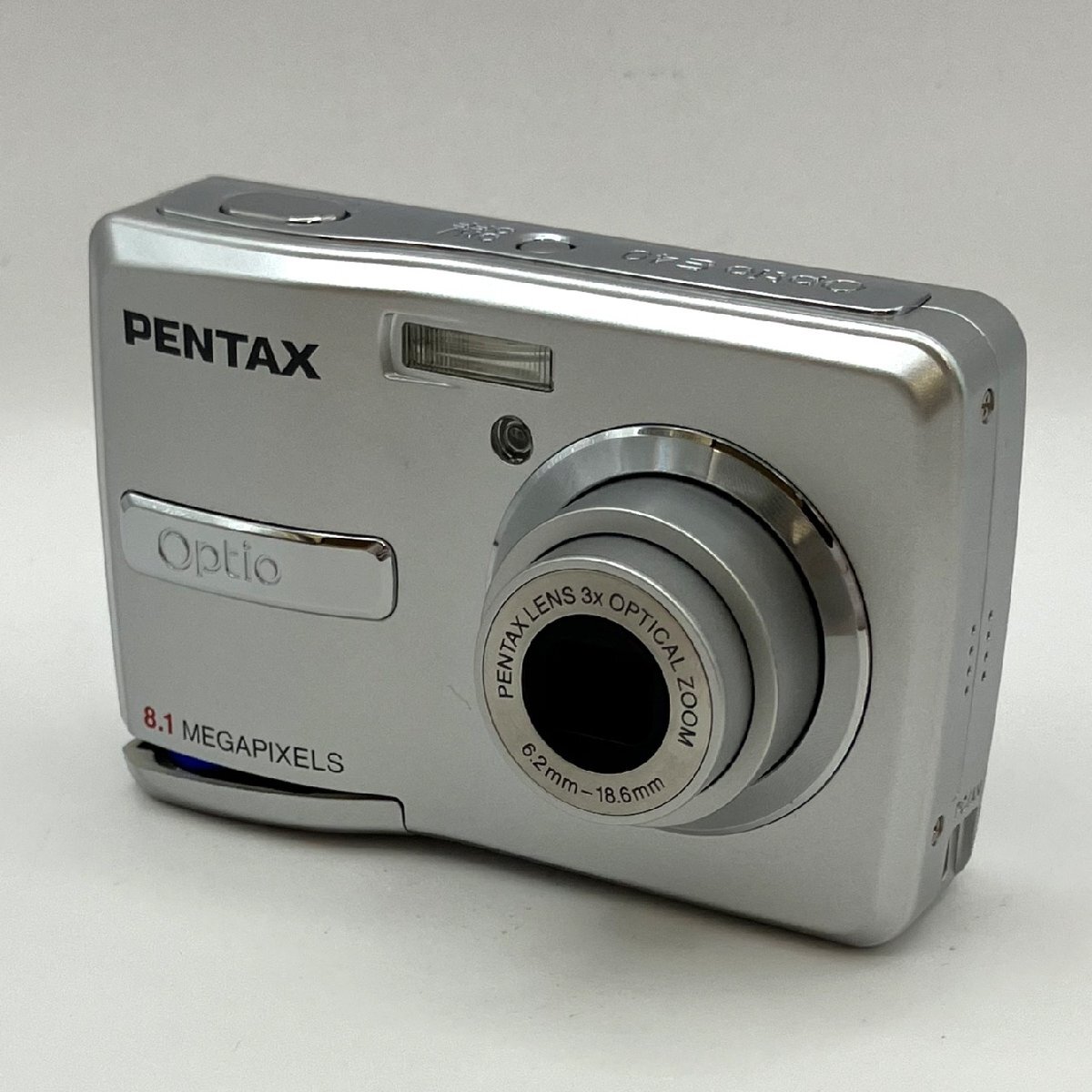 PENTAX/ペンタックス/Optio/E40/シルバーカラー/デジカメ/コンパクトデジタルカメラ/通電確認済/シャッターOK/ジャンク/K152