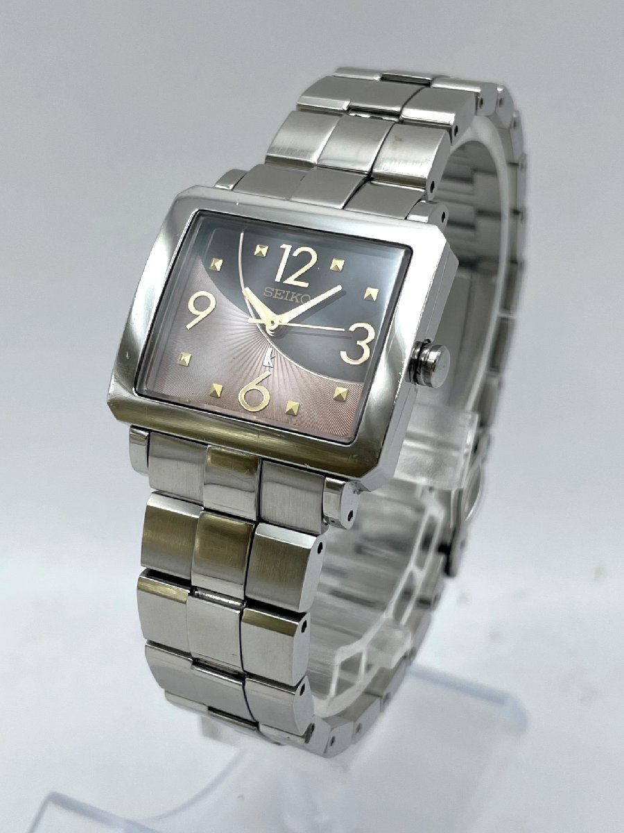 SEIKO/セイコー/LUKIA/LK/ルキア/1N01-0LZ0/10BAR/3針/ブラウン系文字盤/スクエア/クォーツ/レディース腕時計/ジャンク/R122