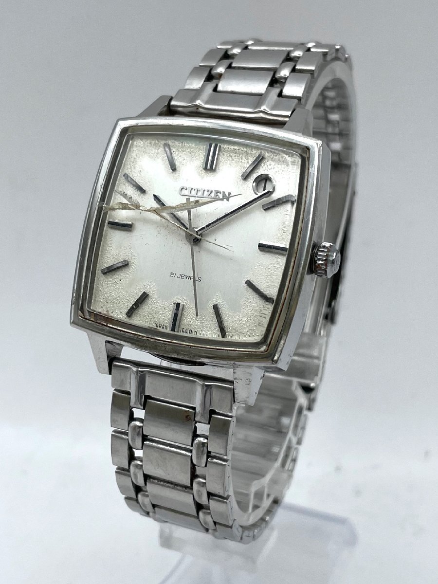 1円～/CITIZEN/シチズン/Auto Dater/オートデータ/AUD52912-Y/21石/3針/デイト/シルバーカラー/自動巻/メンズ腕時計/稼動品/ジャンク/R128