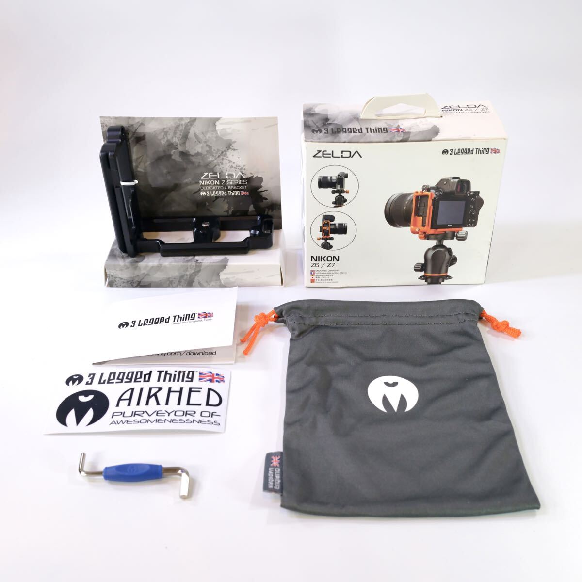 ZELDA ゼルダ 3 Legged Thing L型ブラケット Nikon ニコン Z6 / Z7 等用　ブラック