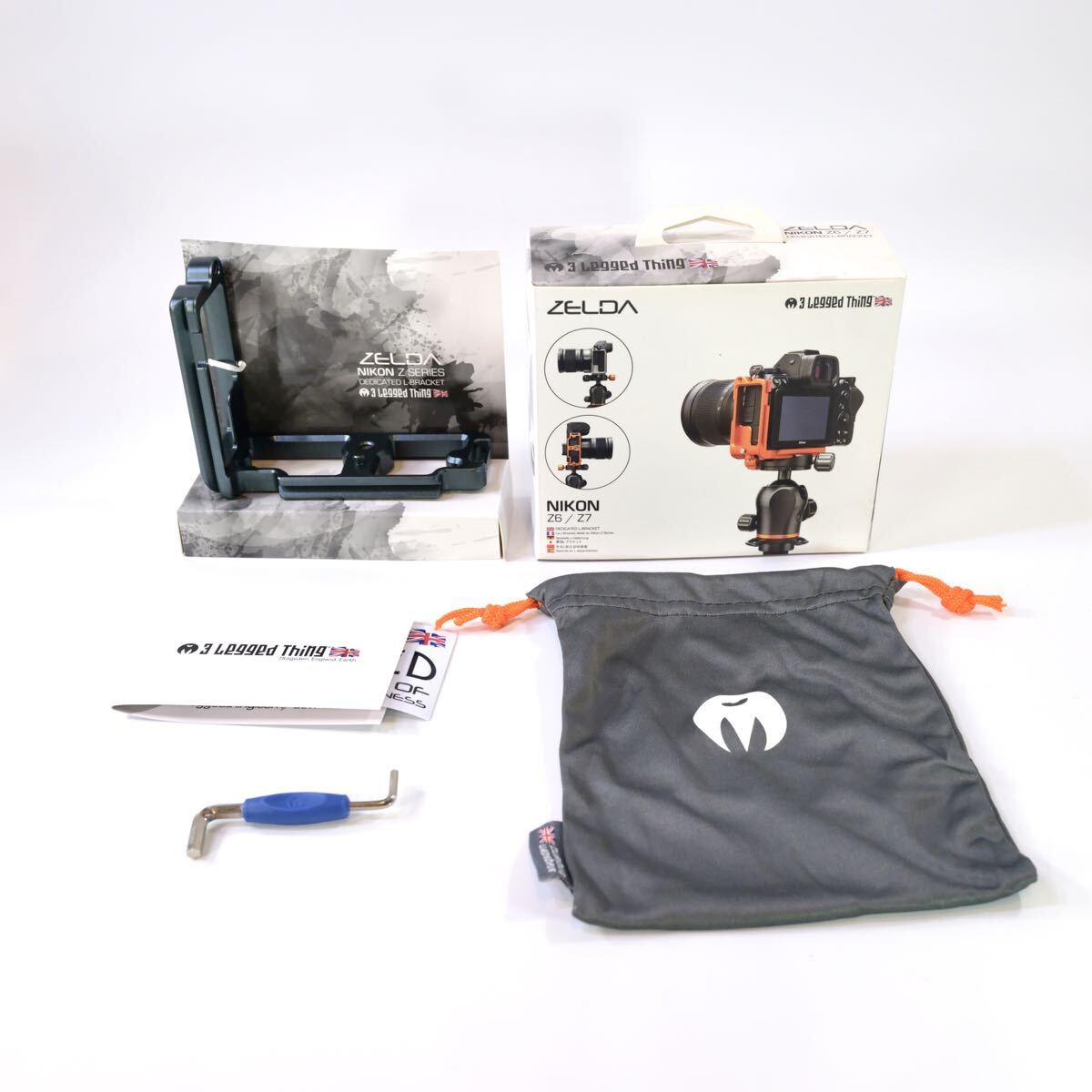 ZELDA ゼルダ 3 Legged Thing L型ブラケット Nikon ニコン Z6 / Z7 等用　グレー