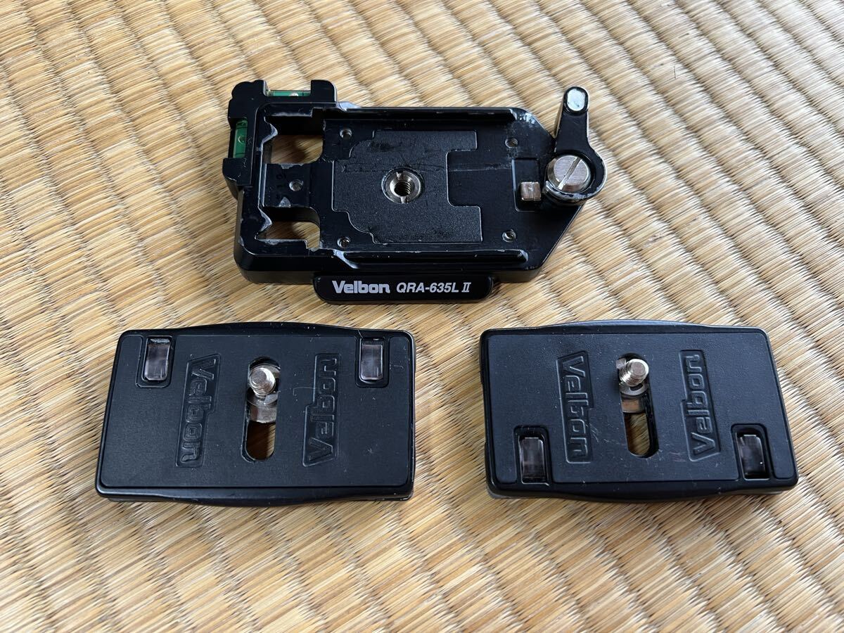 Velbon ベルボン クイックシュー QRA-635LⅡ BASE1個、シュー2個 中古品 動作確認済み ネットオークション購入品【送料:出品者負担】
