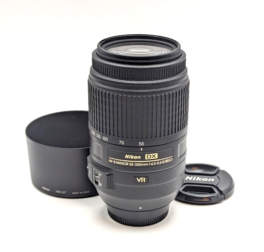 Nikon AF-S NIKKOR 55-300mm f4.5-5.6 G ED VR ニコン ズームレンズ 動作品 外観美品