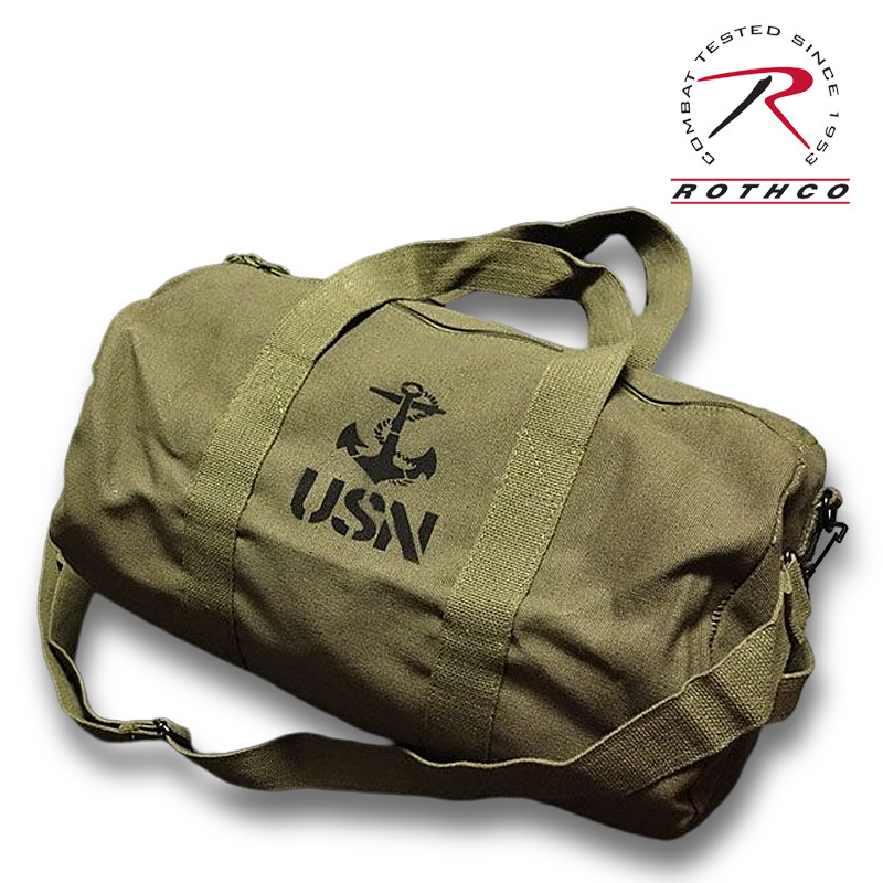 ボストンバッグ ドラムバッグ メンズ 2WAY ショルダー ROTHCO ロスコ ブランド USN アンカー 錨 オリーブ