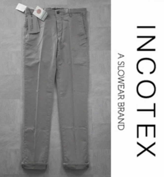 41,800円新品タグ付き【INCOTEX インコテックス】コットンストレッチ テーパードチノパンツ 31 v8112