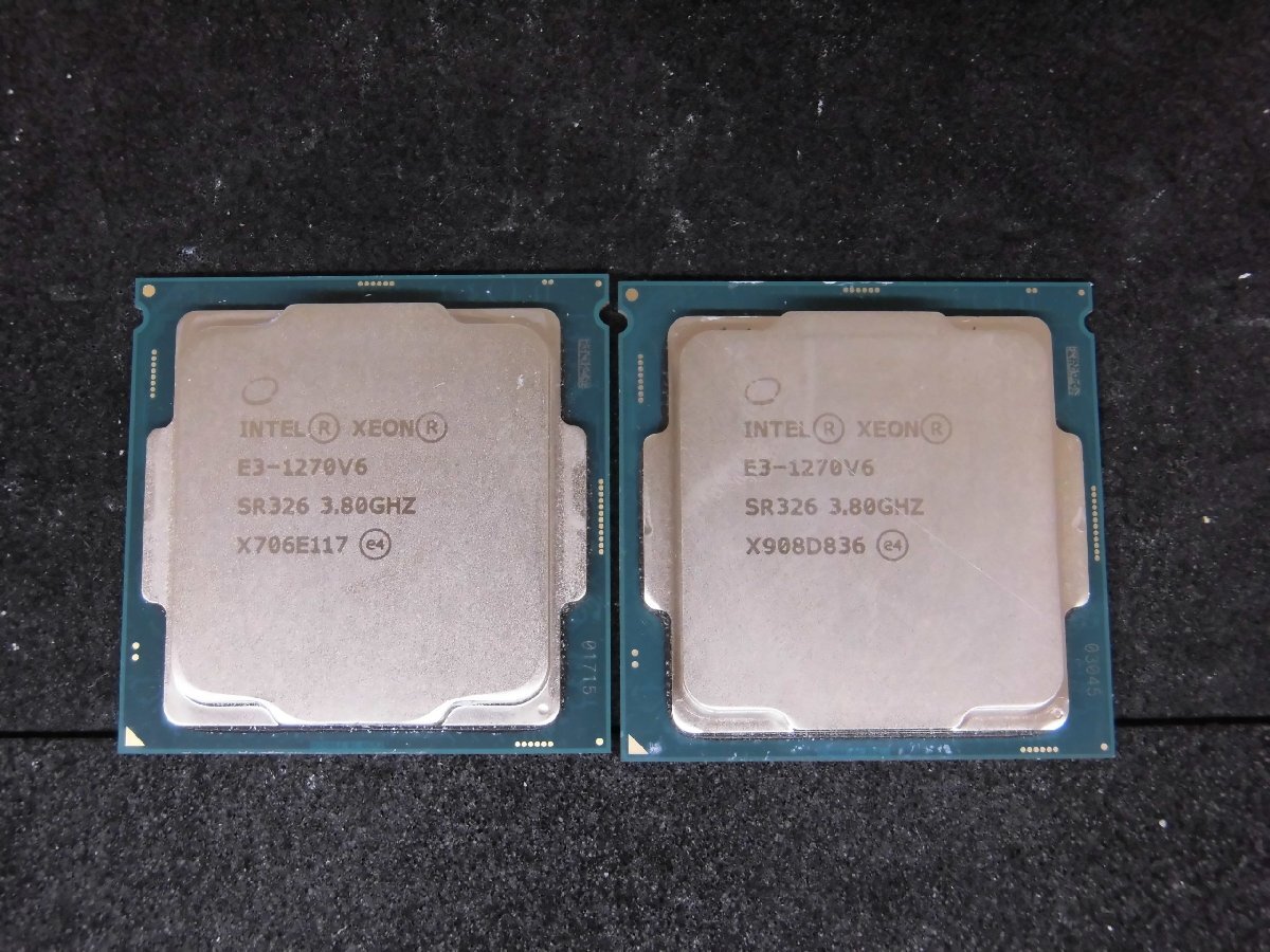 【T418】CPU★XEON E3-1270V6 3.80GHz 2個セット