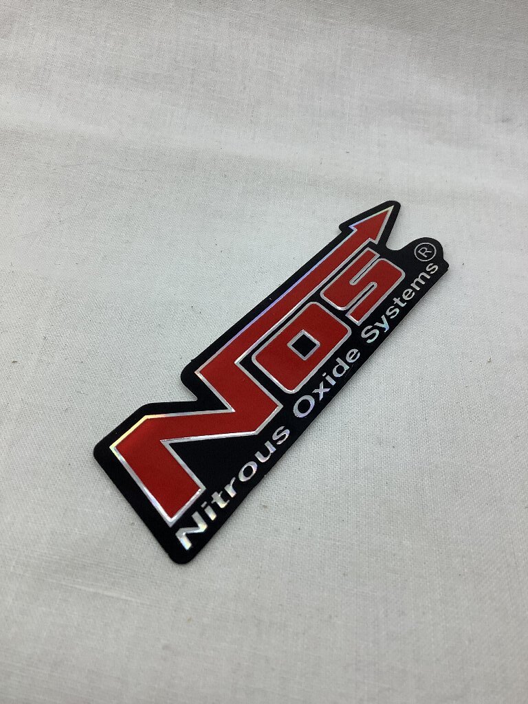NOS　エンボスステッカー（レッド）