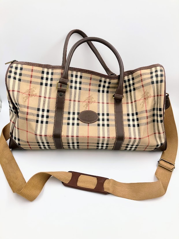 BURBERRYS バーバリー ボストンバッグ ノバチェック ヴィンテージ 旅行バッグ 大容量