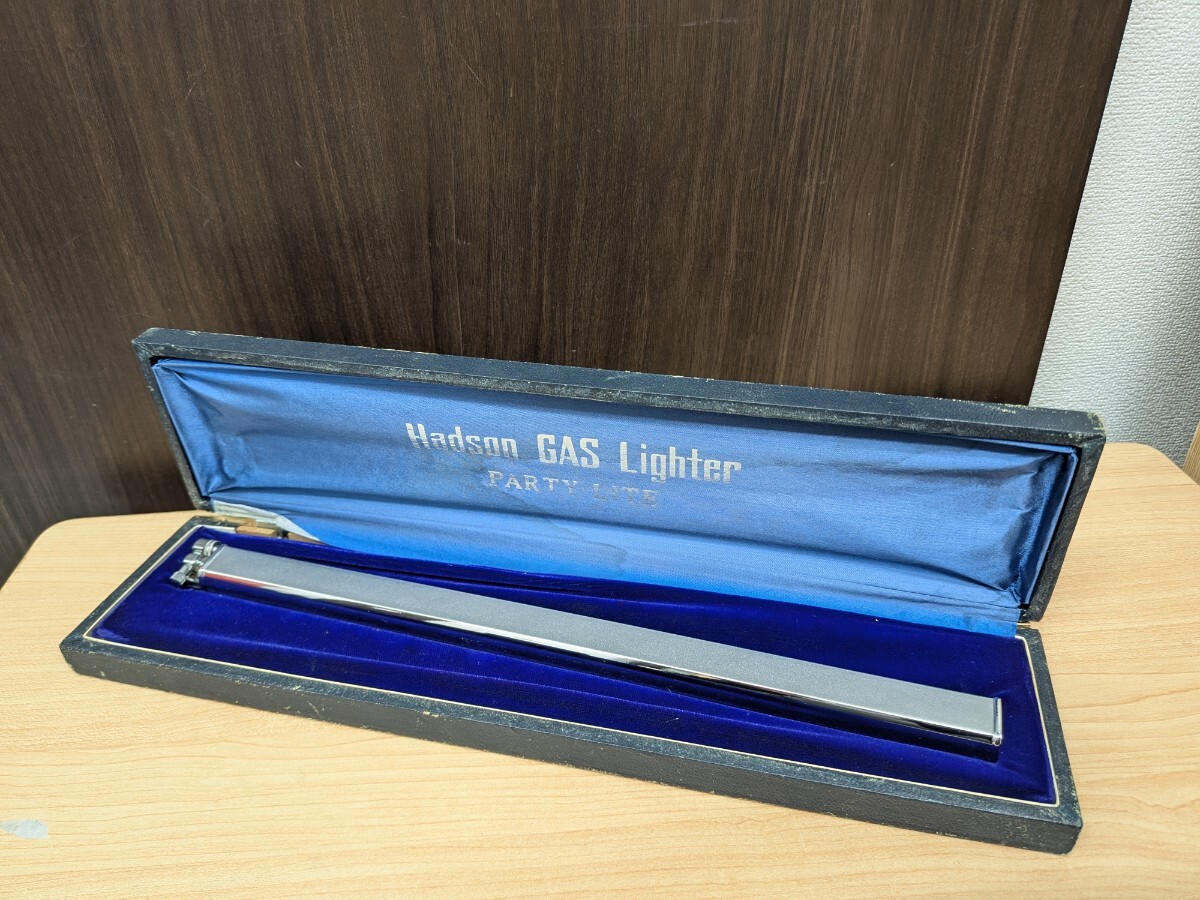 ◇Hadson ハドソン ガスライター パーティーライト GAS Lighter PARTY-LITE ケース付き（FH3-47）