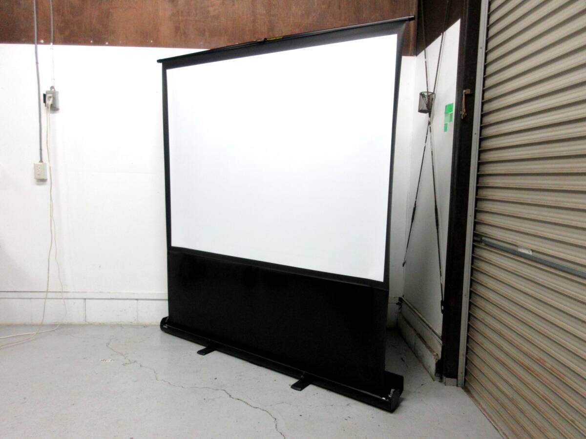 SHARP シャープ ビデオスクリーン XU-MB80F フロアスタンド 床置き プロジェクター スクリーン 80型 162cmx122cm パンタグラフ 立ち上げ式