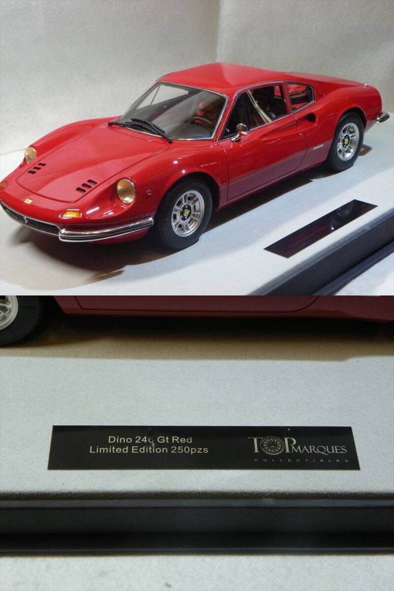 【トップマルケス（Topmarques）製】1/12 フェラーリ・ディノ（Ferrari Dino）246 GT（500台限定モデル）(TOP12-02A)