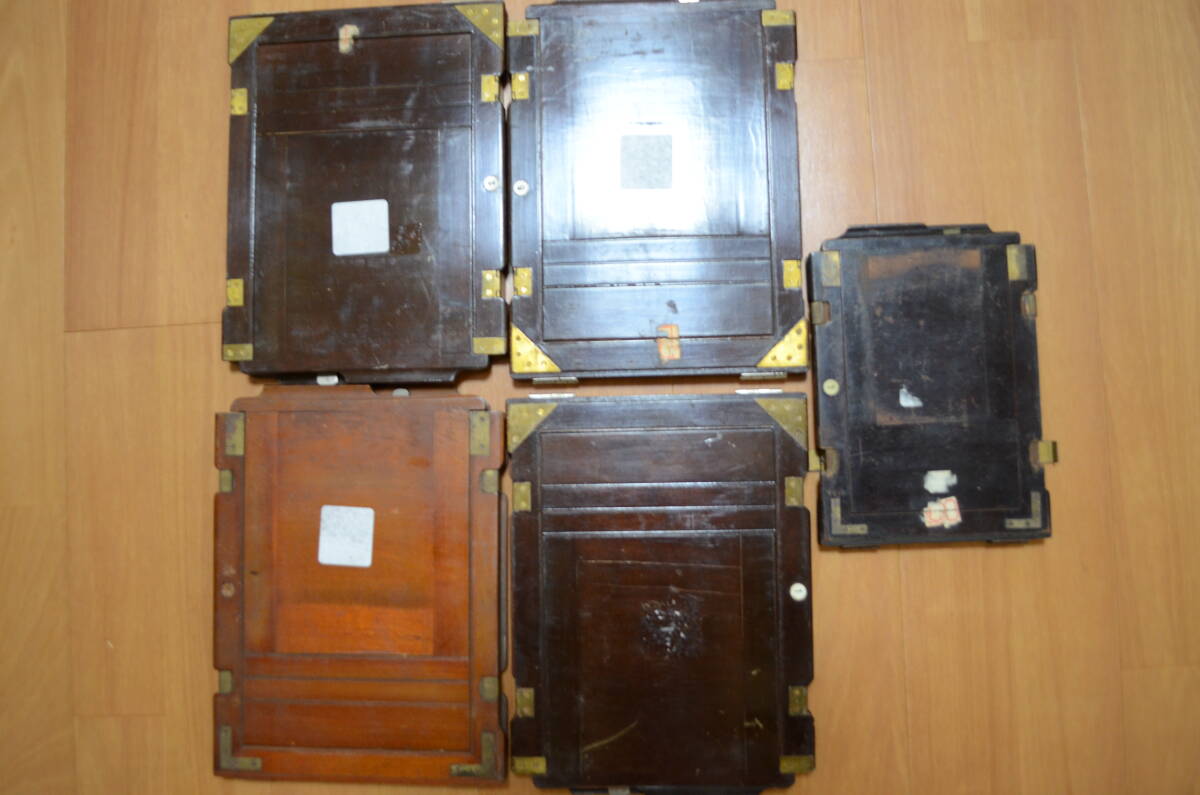 木製カットフィルムホルダー 5枚 セット　アンティーク フィルムカメラ用品　 時代物　現状品