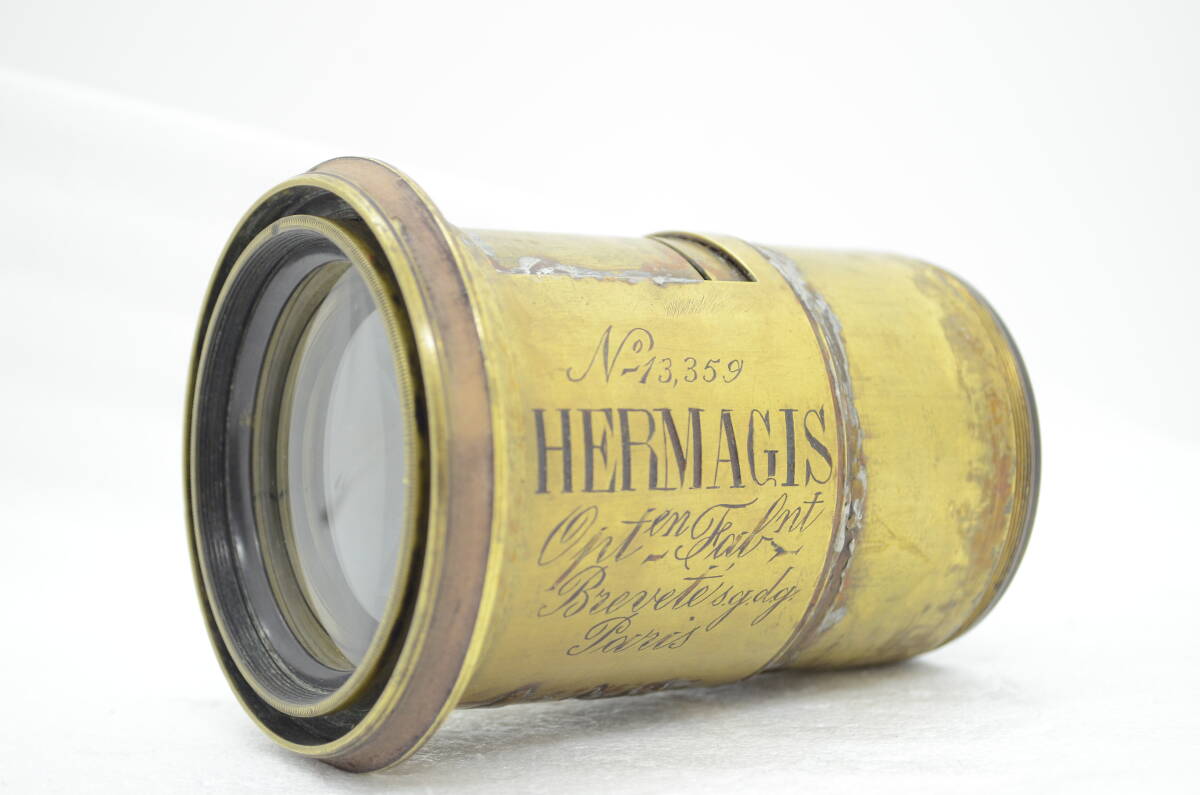 【希少】HERMAGIS エルマジー アンティーク 真鍮 大判レンズ オールドレンズ コレクション