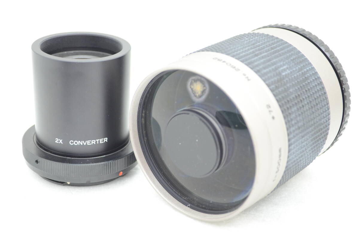 ケンコー KENKO MC MIRROR 500mm F8 M42 CANON EFマウント 2x converter付き ミラーレンズ