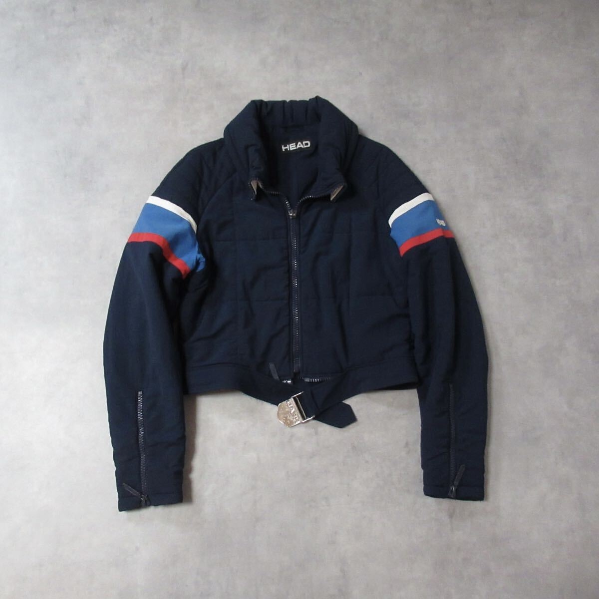 HEAD / ヘッド 1980s 中綿 パデット ショート ブルゾン ジャケット ユーロ ヨーロッパ ヴィンテージ 古着 ブルー ストリート レディース