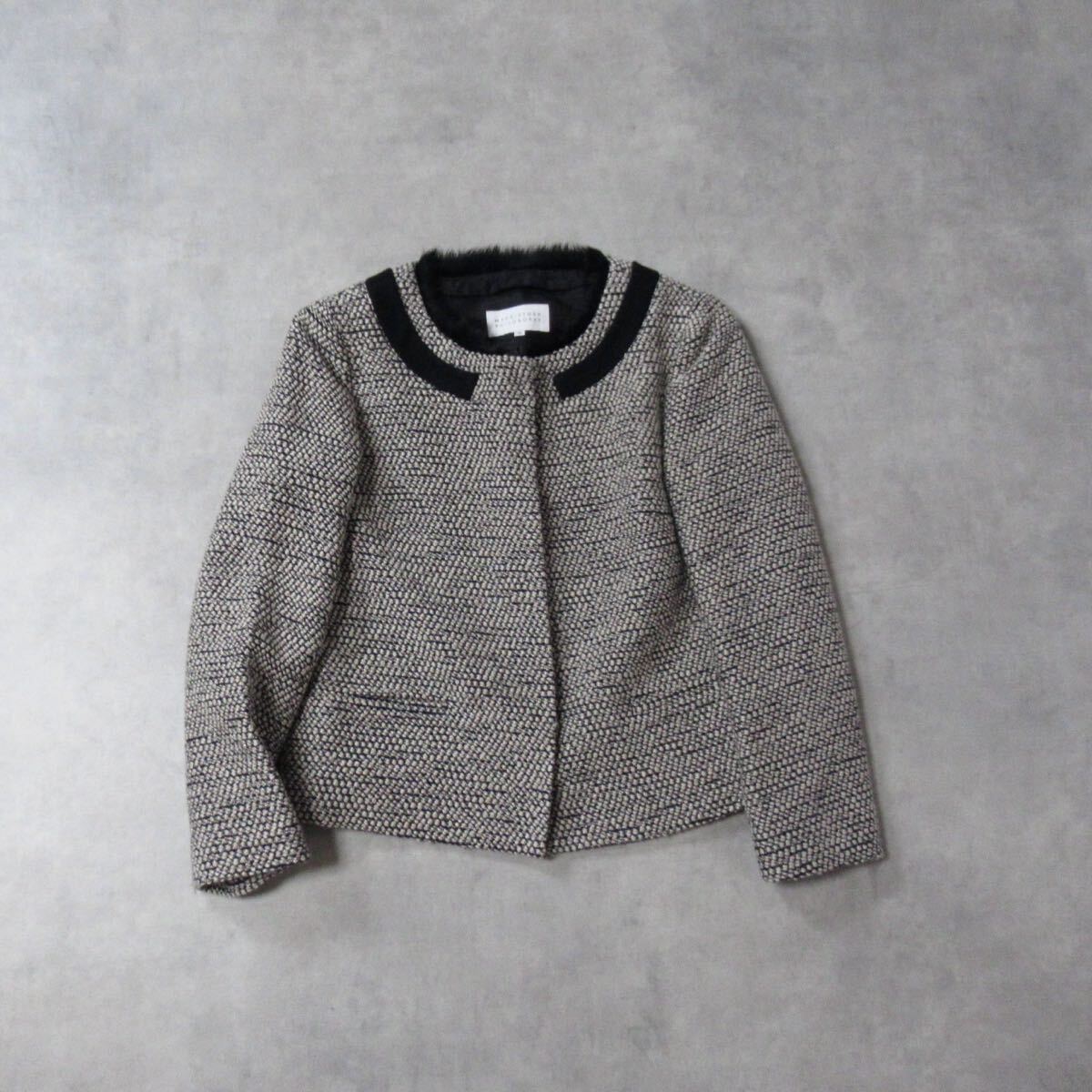 MACKINTOSH PHILOSOPHY / マッキントッシュ フィロソフィー ツイード ノーカラー ジャケット カジュアル フォーマル Mサイズ ブレザー