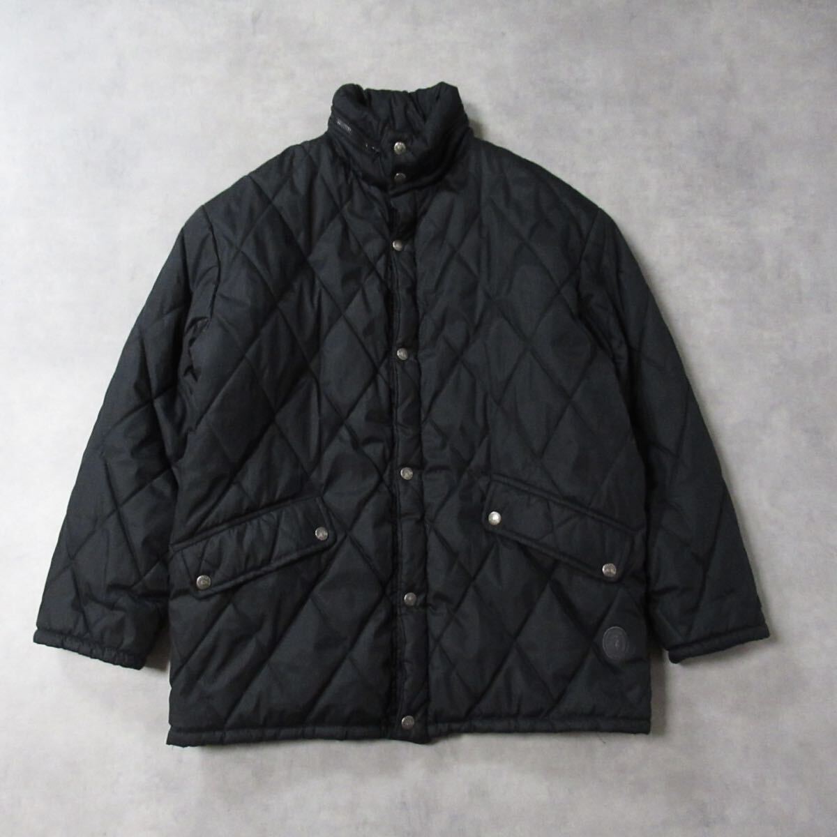 TRUSSARDI / 1990s トラサルディ キルティング パデット ジャケット ブルゾン ヴィンテージ イタリア製 ユーロ 古着 アウター 黒 メンズ