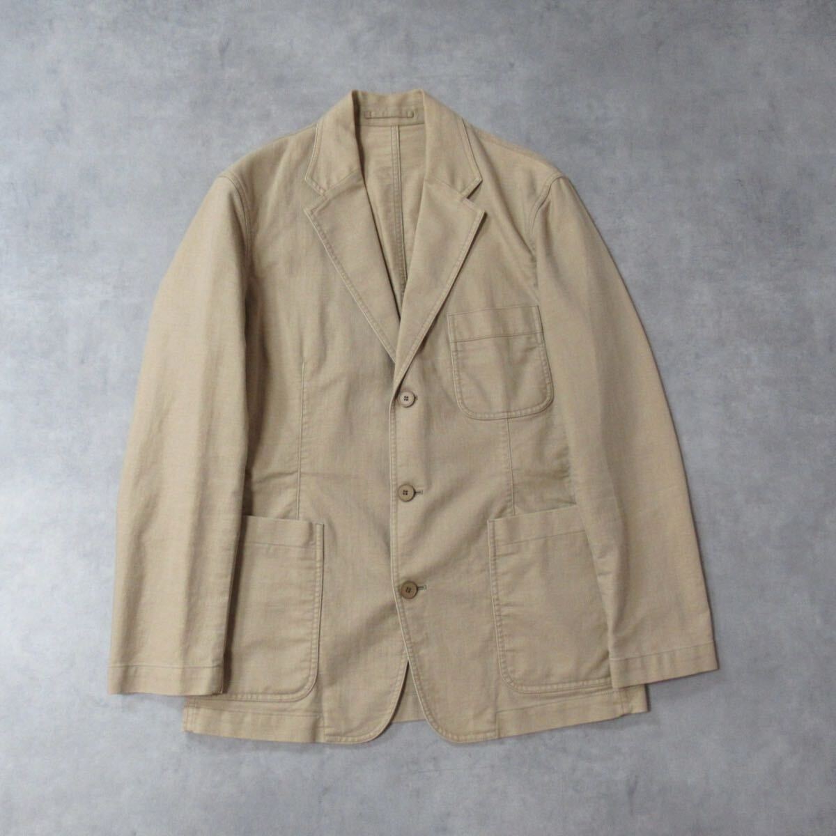 LACOSTE / ラコステ コットン テーラード ジャケット カジュアル ブレザー Lサイズ メンズ アンコン パチポケ フレンチ カジュアル