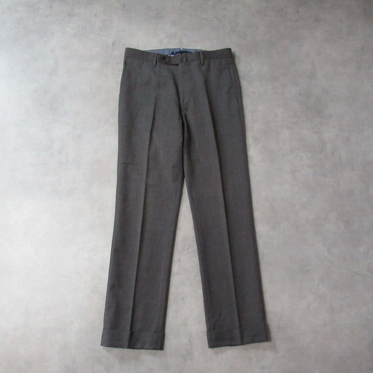 G.T.A × BEAMS F / ジーティーアー × ビームスエフ 梳毛 ウール トラウザー スラックス パンツ 44 メンズ S グレー PT01 クラシック
