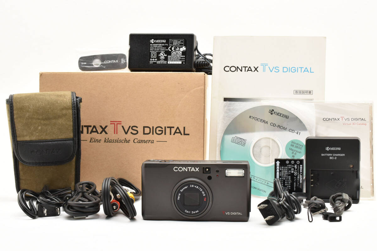 【美品】 CONTAX コンタックス TVS DIGITAL ブラック コンパクトデジタルカメラ【動作確認済み】 #2549303