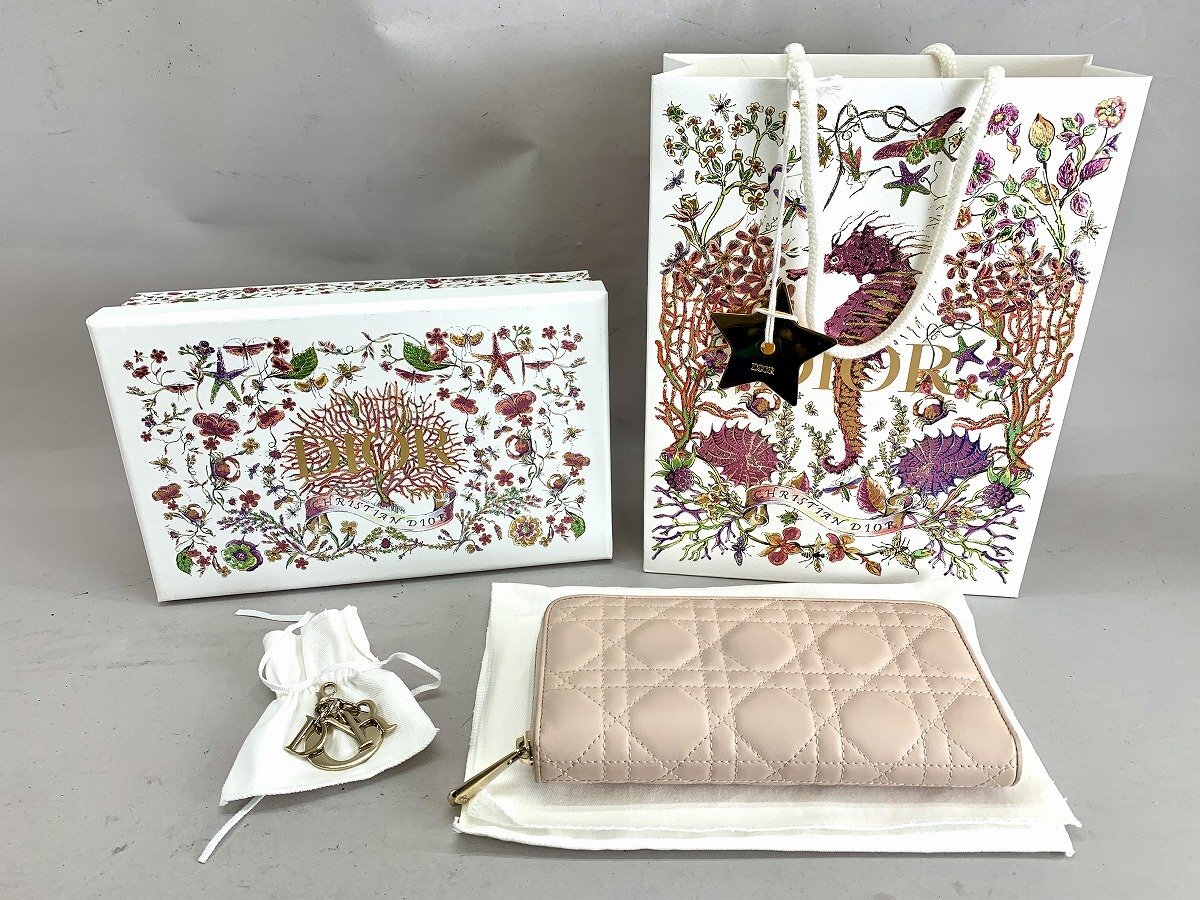 Dior ピンク Lady Dior Voyageur ウォレット[01-4783