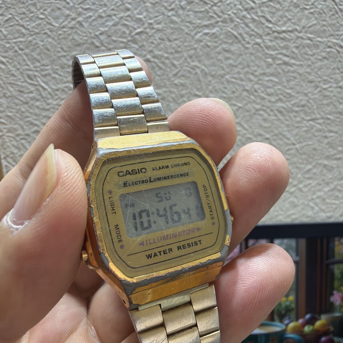 カシオ CASIO ゴールド 腕時計　稼働品