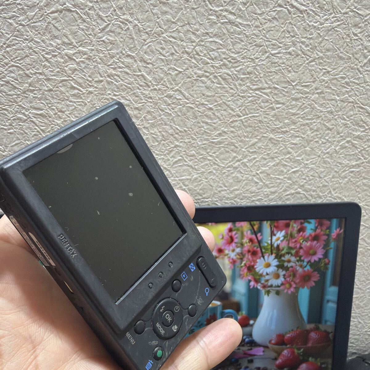 PENTAX ペンタックス Optio H90 デジタルカメラ　通電済み　現状品　ジャンク