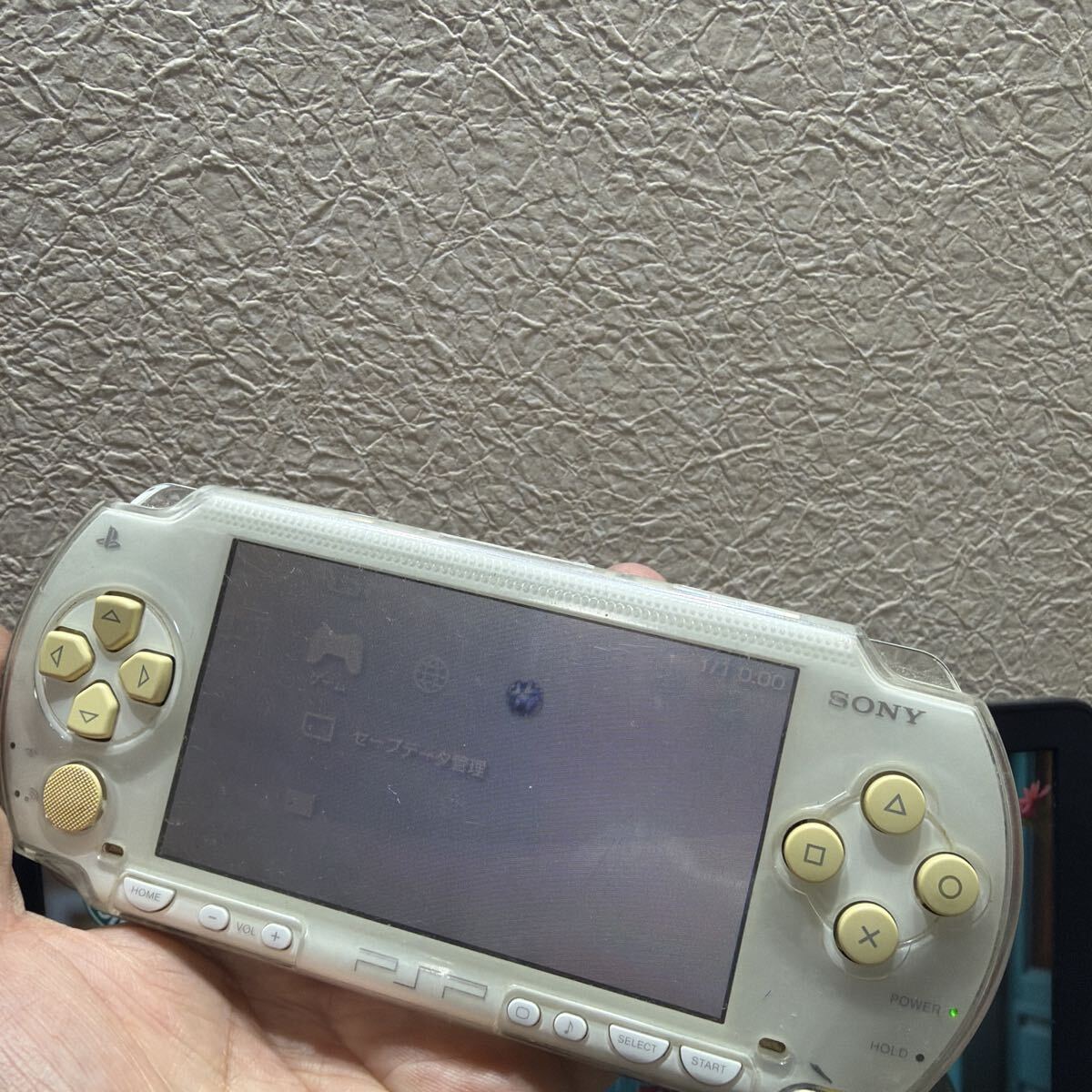 SONY プレイステーションポータブル PSP-1000 ホワイト アダプター付き　動作品