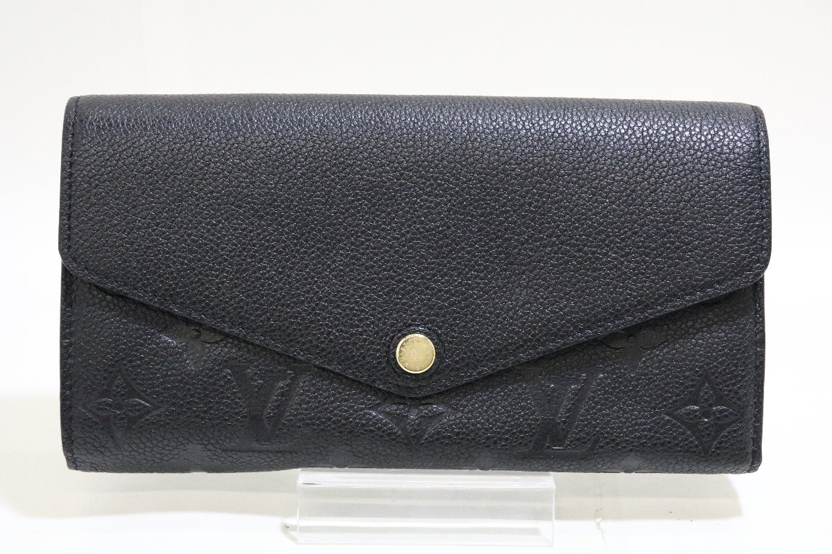 ルイ・ヴィトン モノグラムアンプラント ポルトフォイユ・サラ ノワール色 M61182 中古美品