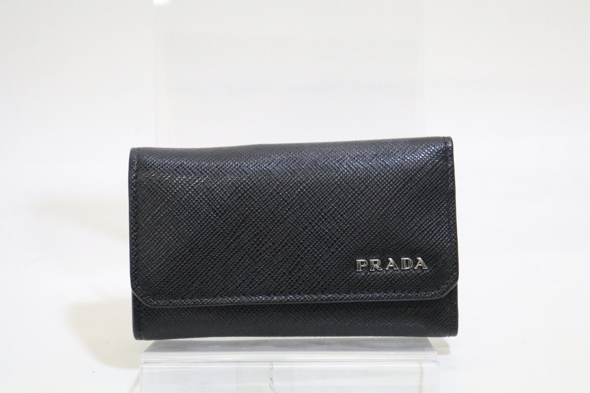 PRADA 6本キーケース2PG222 黒色 中古品