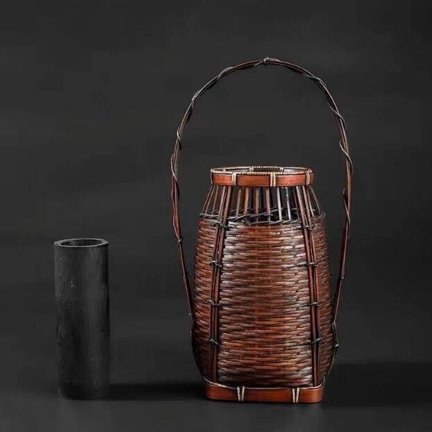 新入荷★ 茶室華道具 竹編み 編み籠 竹工芸 花器 花入れ