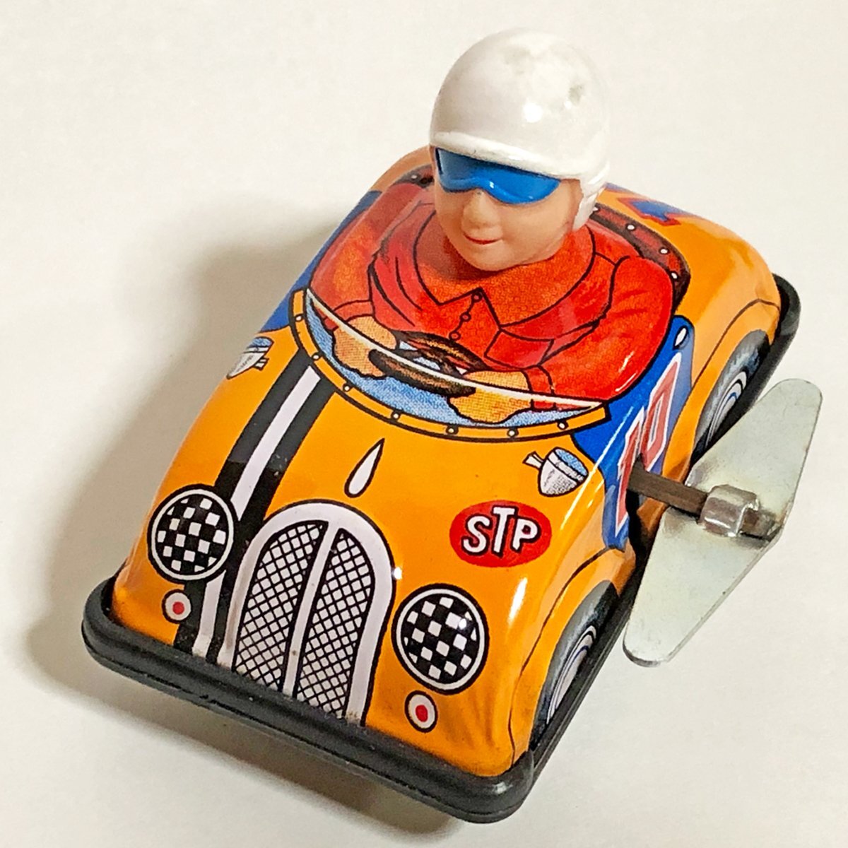 〇★Wind-Up Comic Turn Racing Car No.10 YEL ゼンマイターン コミックレーシングカー イエロー★BCTT155-1