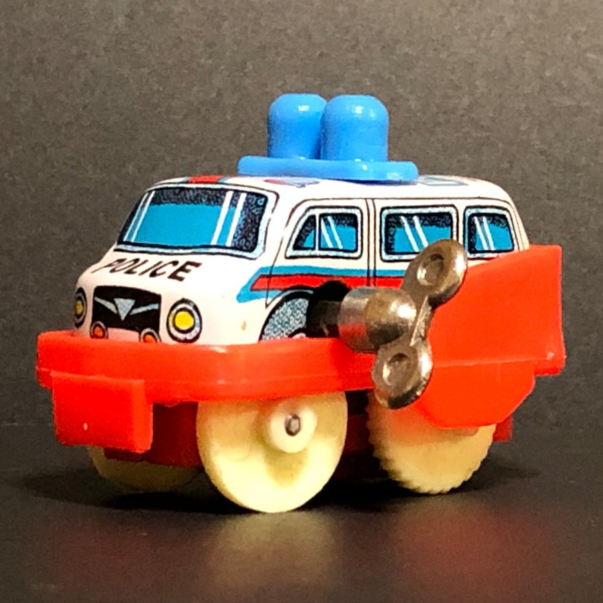 〇★三幸製作所 ミッキーノブ ゼンマイ ポコポコ乗り物　POLICE青灯 Wind-Up ACTION VEHICLES BlueSiren POLICE ★BCTT179-1