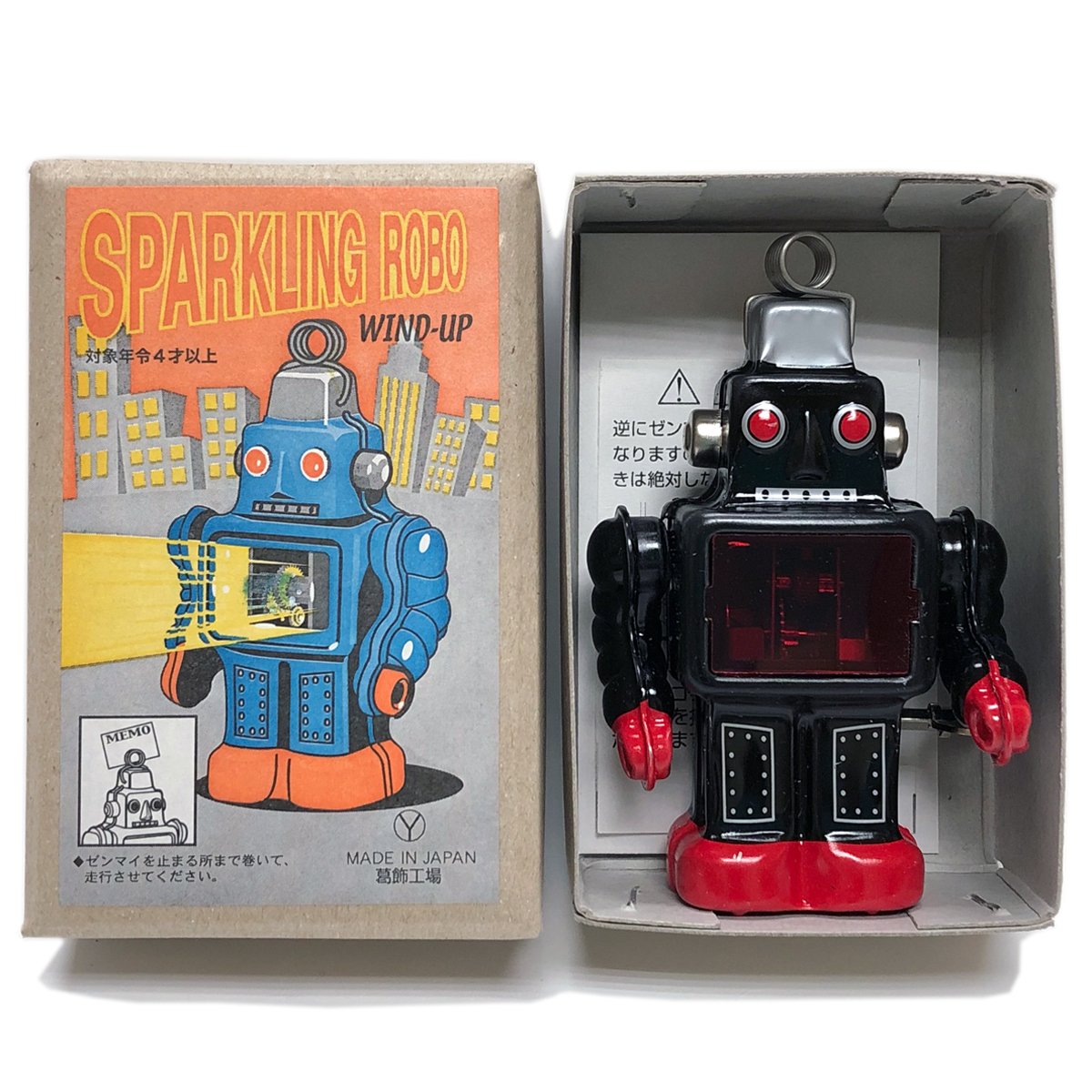 ★箱入り ゼンマイ　スパークリング ロボット　Wind-Up Sparkling action SPARKLING ROBO BLACK ★PSTT015-15