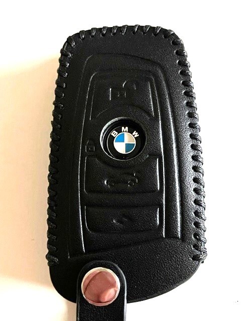 牛革 ジャストフィット BMW スマートキーケース Fシリーズ 黒色縫い糸黒 BMW キーケース BMW F キーケース 1