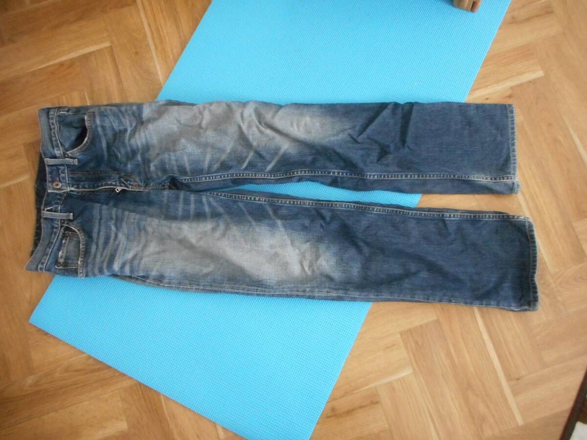 Levi’s 502 W31 革(茶色)パッチ リーバイス　レターパック(￥600)可　USED