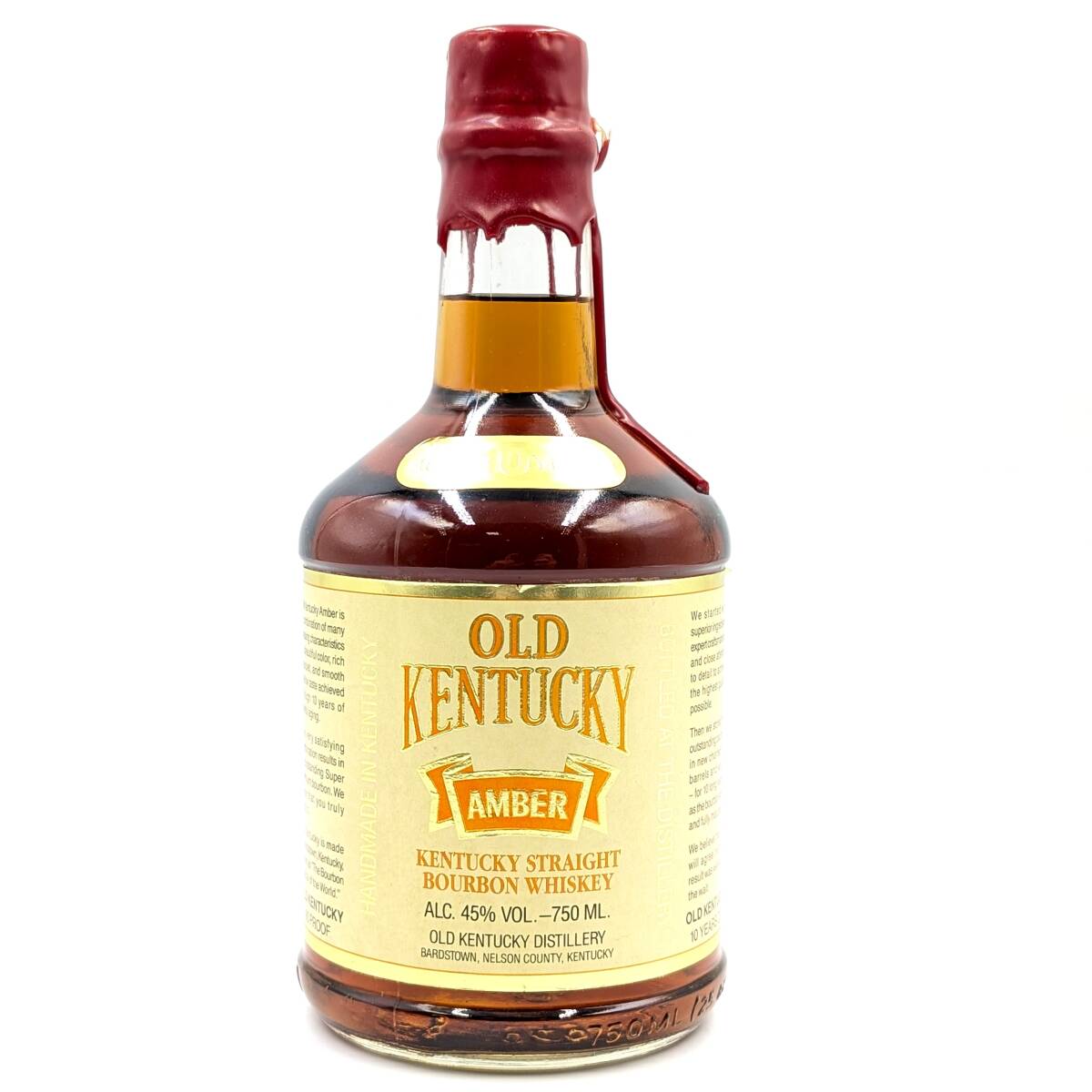 ○【未開栓/希少】 OLD KENTUCKY AMBER 10 YEARS BOURBON WHISKEY 45% 750ml オールド ケンタッキー アンバー 10年 ウイスキー 古酒