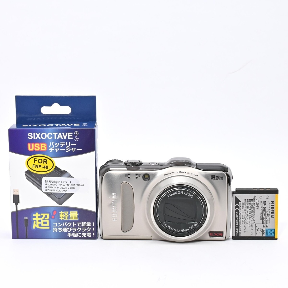 1269＜並品＞ FUJIFILM デジタルカメラ FinePix F600EXR シャンパンゴールド F FX F600EXR G