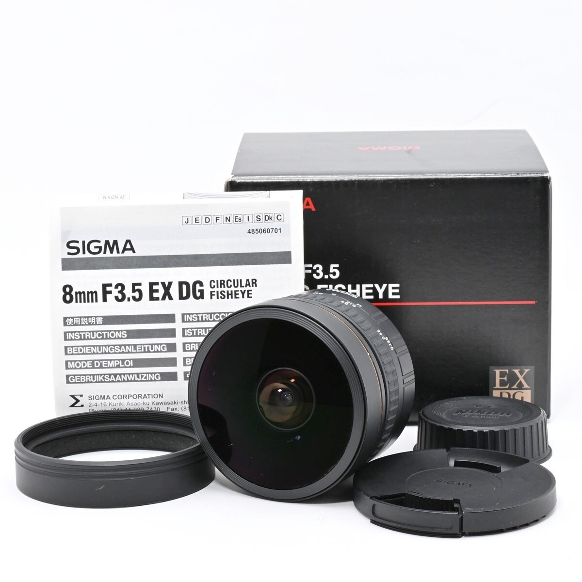 1295＜良品＞ シグマ Sigma SIGMA 単焦点魚眼レンズ 8mm F3 5 EX DGニコン用