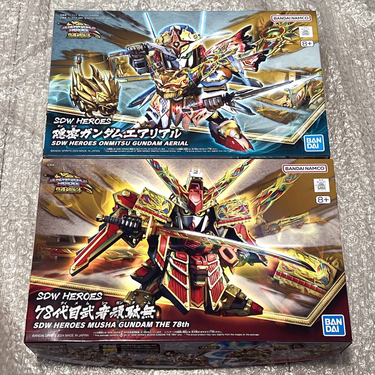 〈新品未使用・未開封〉SDガンダム SDW HEROES 輝羅鋼物語 35 隠密ガンダムエアリアル 36 78代目 武者頑駄無 BB戦士 元祖SDガンダム
