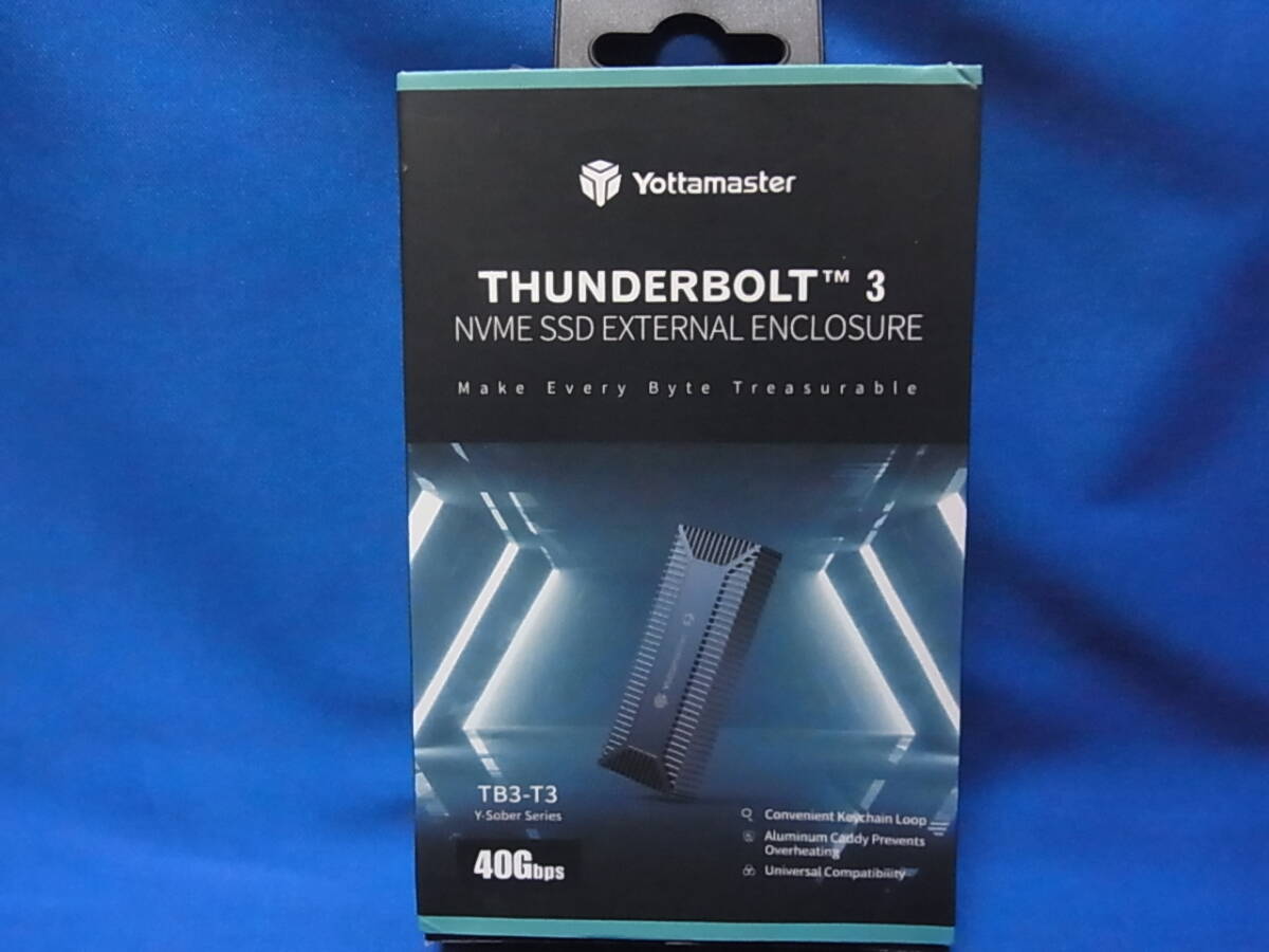 Yottamaster Thunderbolt 3 NVMe M.2 SSDケース [TB3-T3] 40Gbps 最大読込速度：2800MB/s
