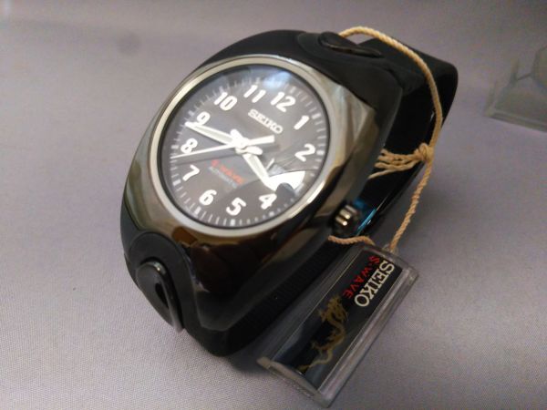 安値スタート！！　新品　セイコー　S.WAVE 自動巻 SKX445K メンズ　日本製　世界限定0935/1998 10気圧防水 バックスケルトン　21石