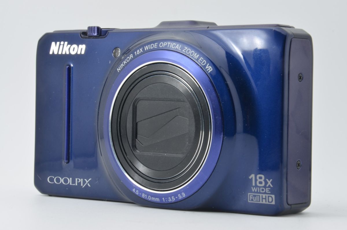 ★動作品★ニコン NIKON COOLPIX S9300 ブルー コンパクトデジタルカメラ B3993 #99