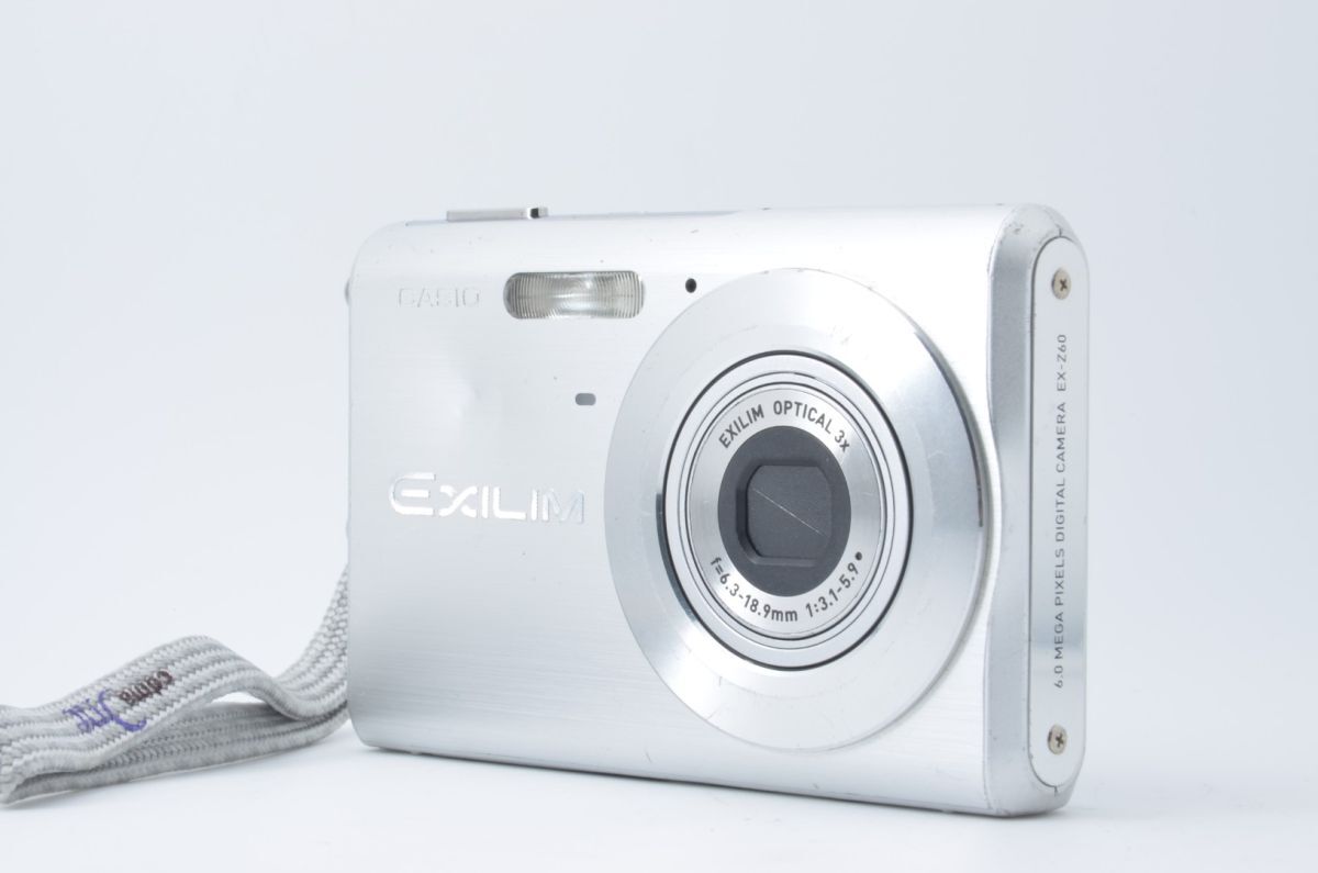 ★動作品★カシオ CASIO EXILIM EX-Z60 シルバー コンパクトデジタルカメラ B3988 #22